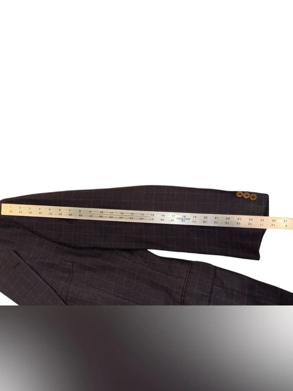 Vintage 80s Paul Stuart Blazer Men’s Silk Wool Blend Navy Check Sport Coat 50LT